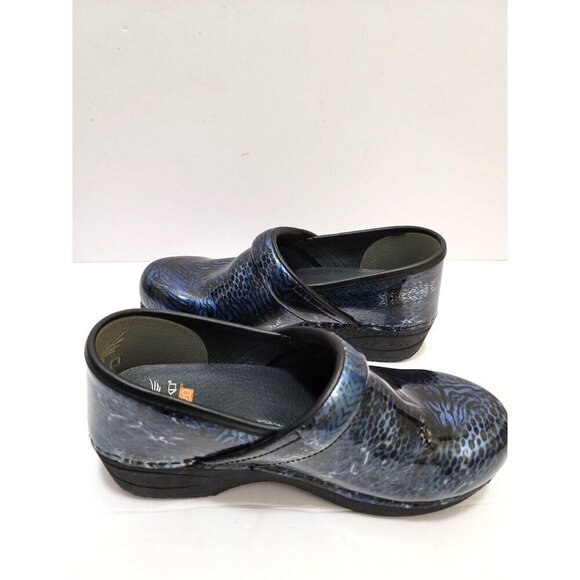 Dansko XP 2.0 Women's Clogs Size 38 Blue & Black Metallic Slip-Resistant us 7.5 - Picture 4 of 11